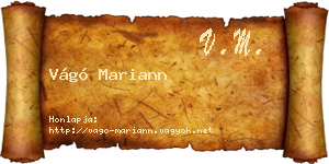 Vágó Mariann névjegykártya